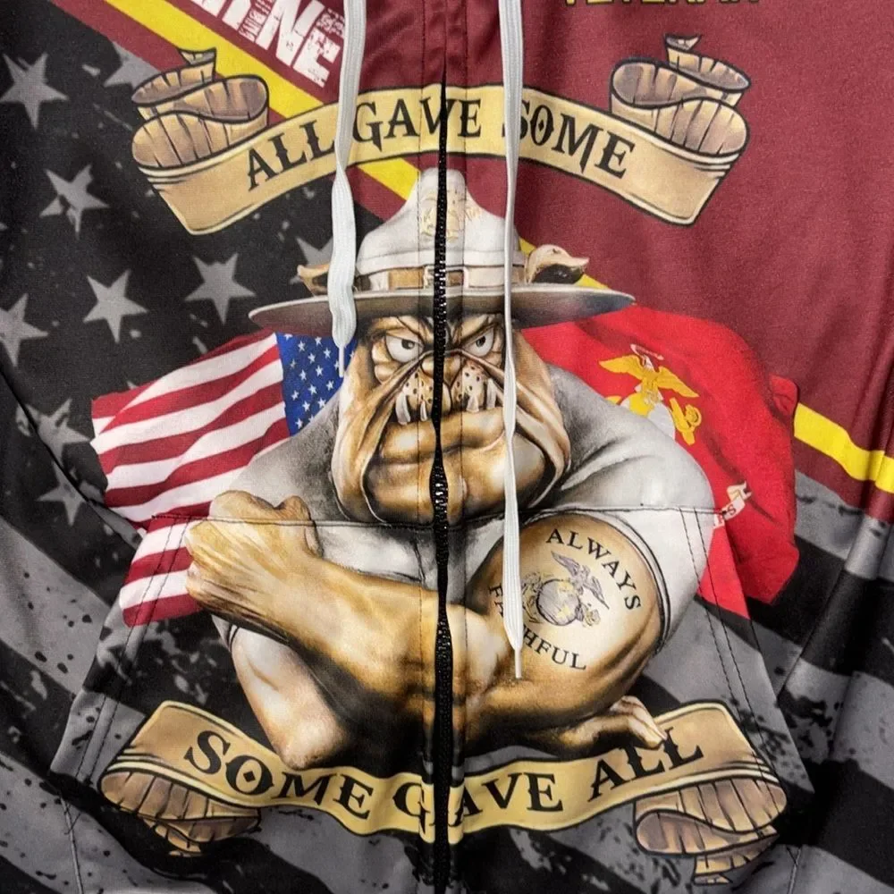 GEARVET US Marine Veteran Hoodie NWOT zip up 2 pockets men’s size S. - Picture 4 of 9